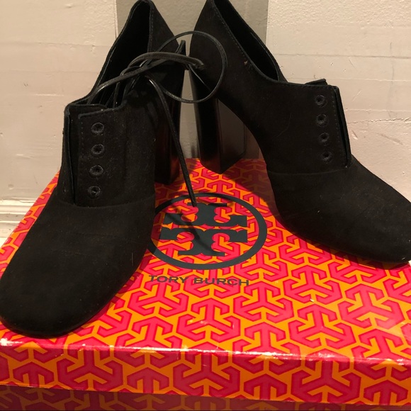 Tory Burch Stella Solid Oxford Leather Suade - Picture 1 of 10